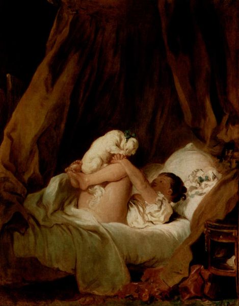 Jean-Honore Fragonard Madchen im Bett